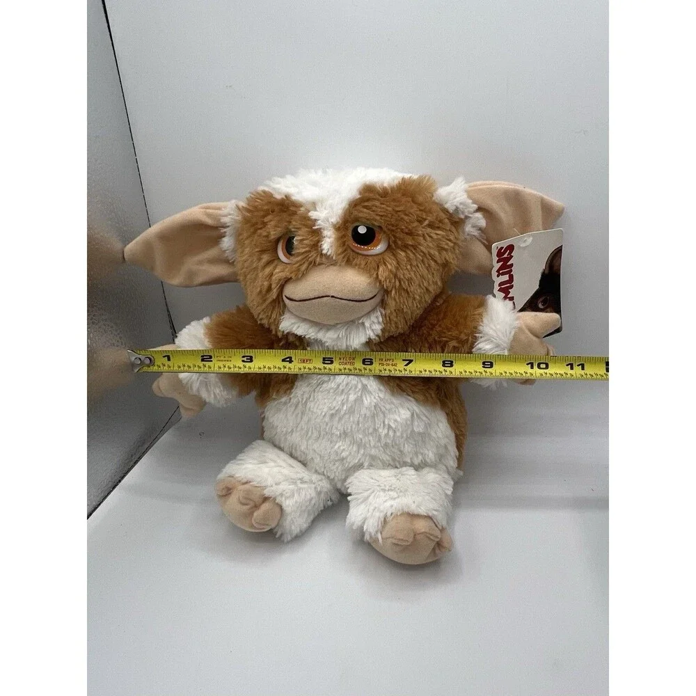 Gremlins Gizmo Mogwai Plush Toy Factory Warner Bros w Tag Brown White 10.5”